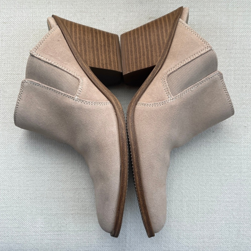 Blondo NORM01SD Waterproof Suede Block Heel Mules Tan Sz 7.5 - Picture 2 of 8